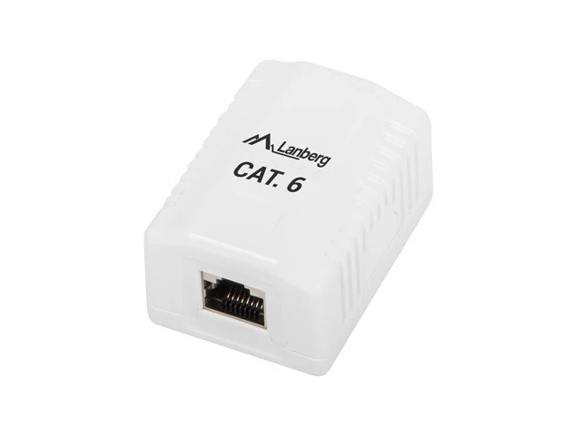 Lanberg OS6-0001-W Virsmas montāžas RJ-45 kontaktligzda