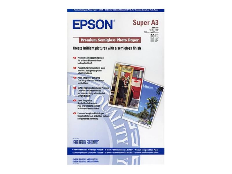 Epson Premium Semigloss Photo Paper, DIN