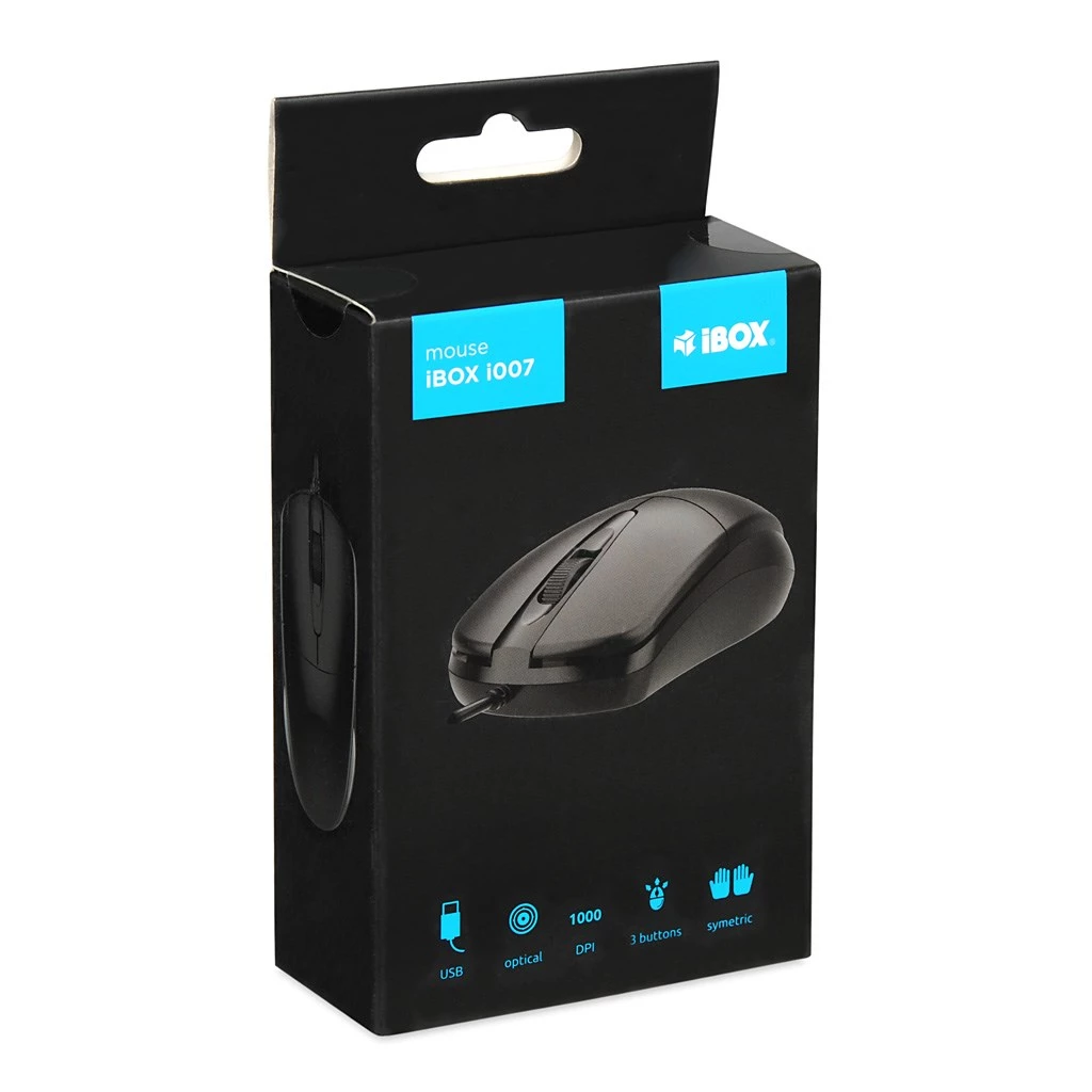 IBOX i007 vadu optiskā pele, melna