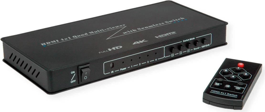 ROLINE HDMI Quad Multi-Viewer Switch 4f