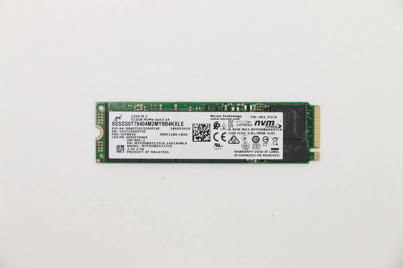 Lenovo Micron 2200 512GB M.2