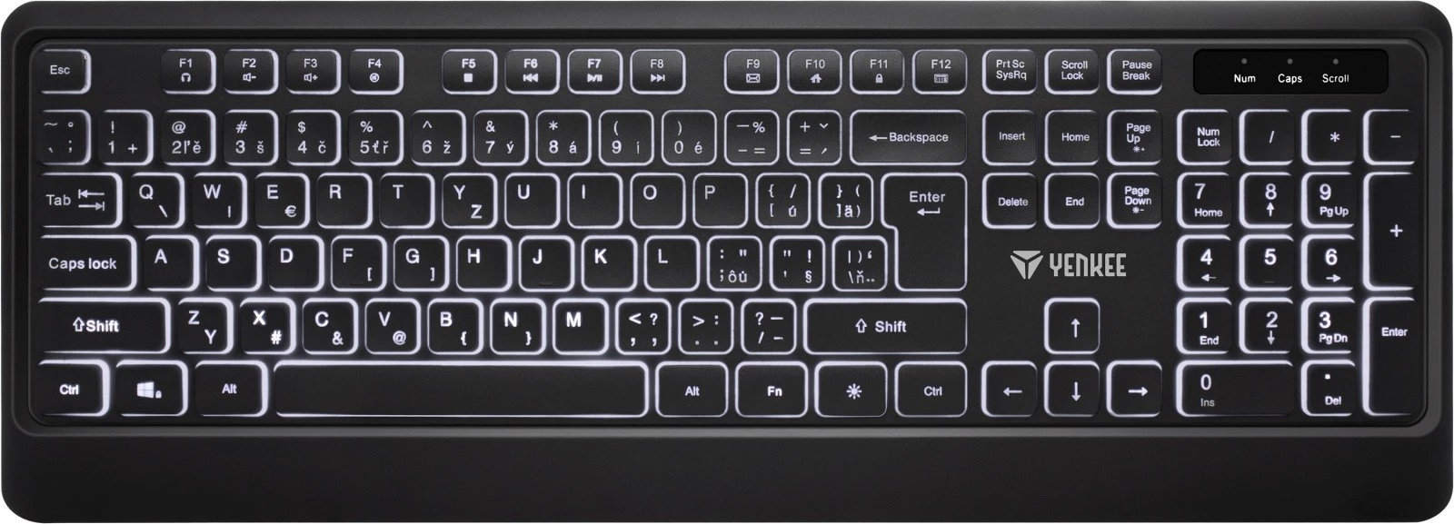 USB klaviatūra ar klusu membrānu un