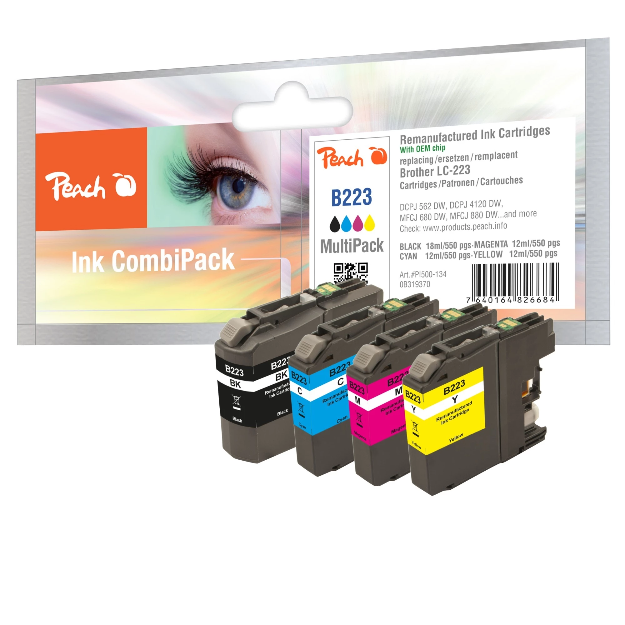 Peach 319370 tintas kasetne 4 gab