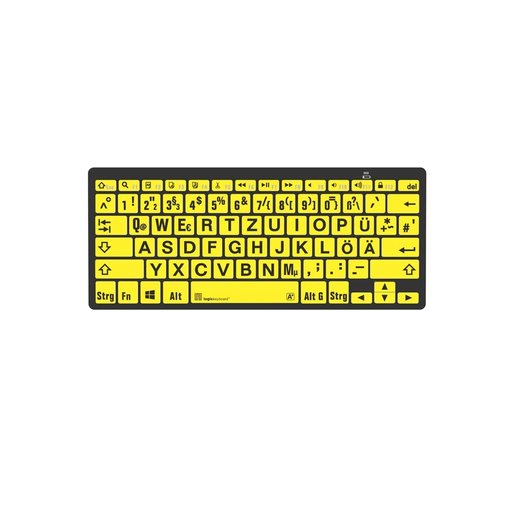 Logickeyboard LKB-LPBY-BTPC-DE Bluetooth bezvadu tastatūra ar