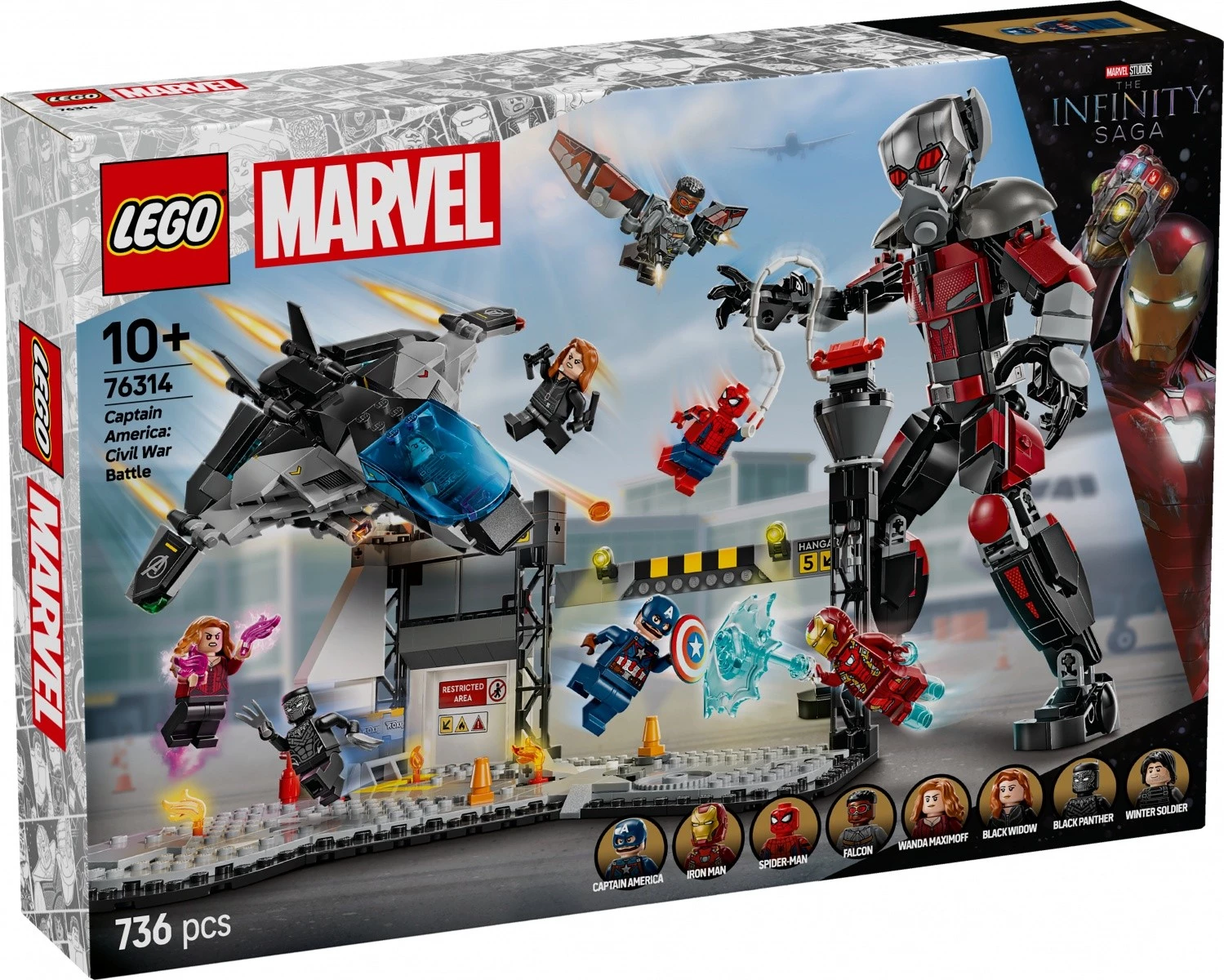 LEGO MARVEL 76314 Kapteinis Amerika: Pilsoņu