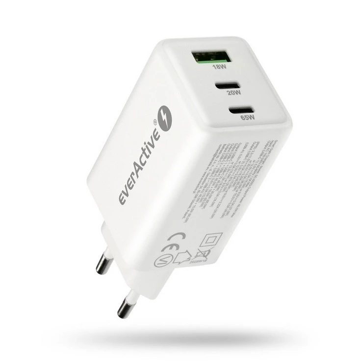 Lādētājs everActive SQ-655Q 65W, 1×USB-A +