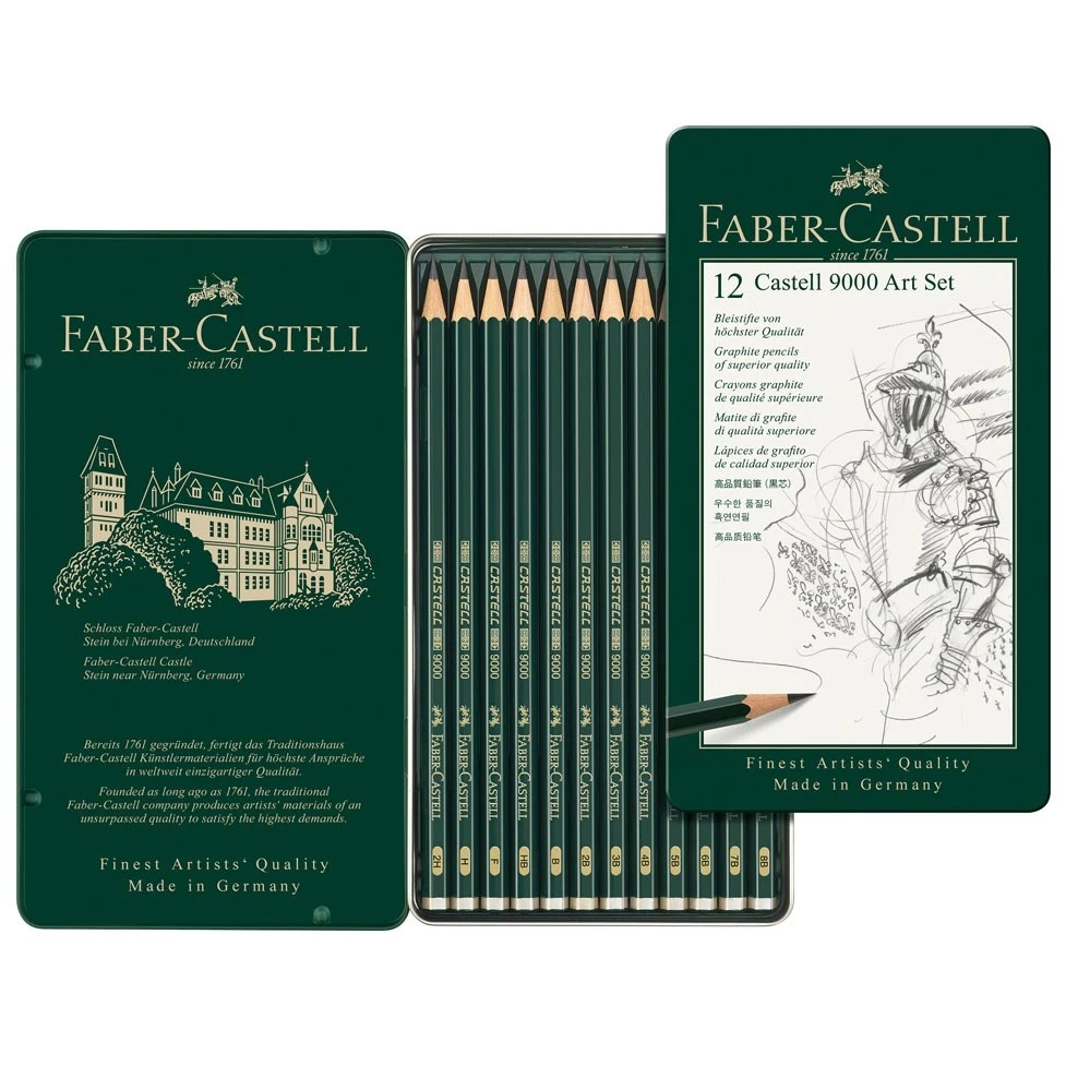 Faber-Castell CASTELL 9000 zīmuļu komplekts 12