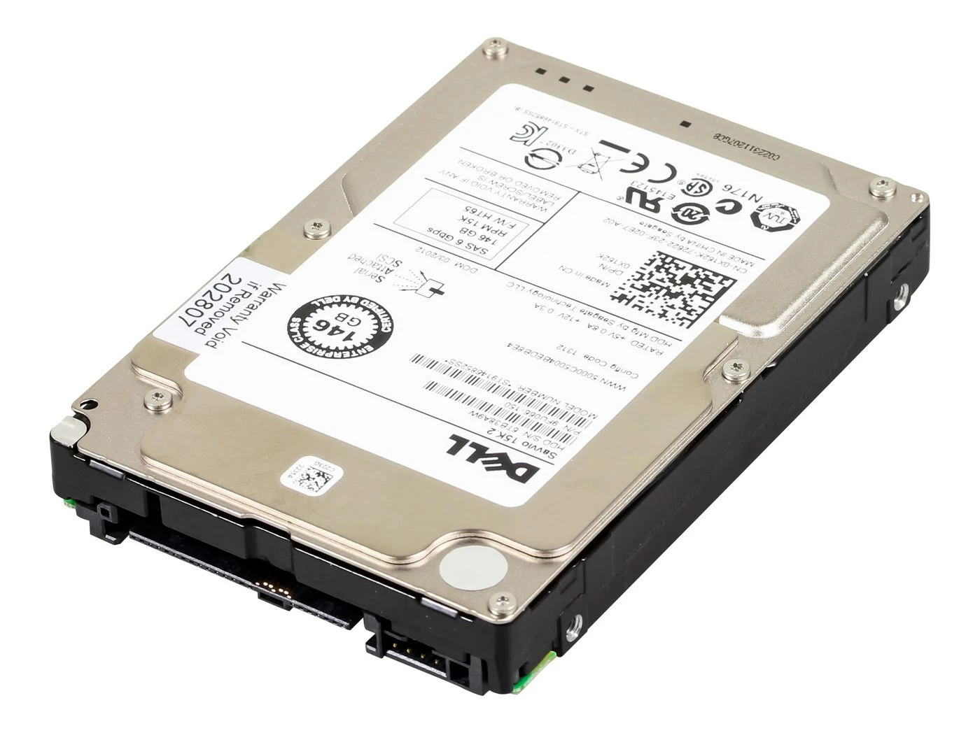 DELL 146GB SAS 6Gb/s 15k cietais