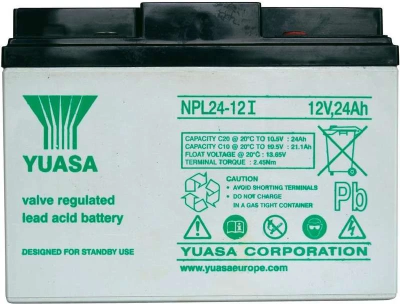 Yuasa NPL24-12 12V 24Ah slēgts AGM