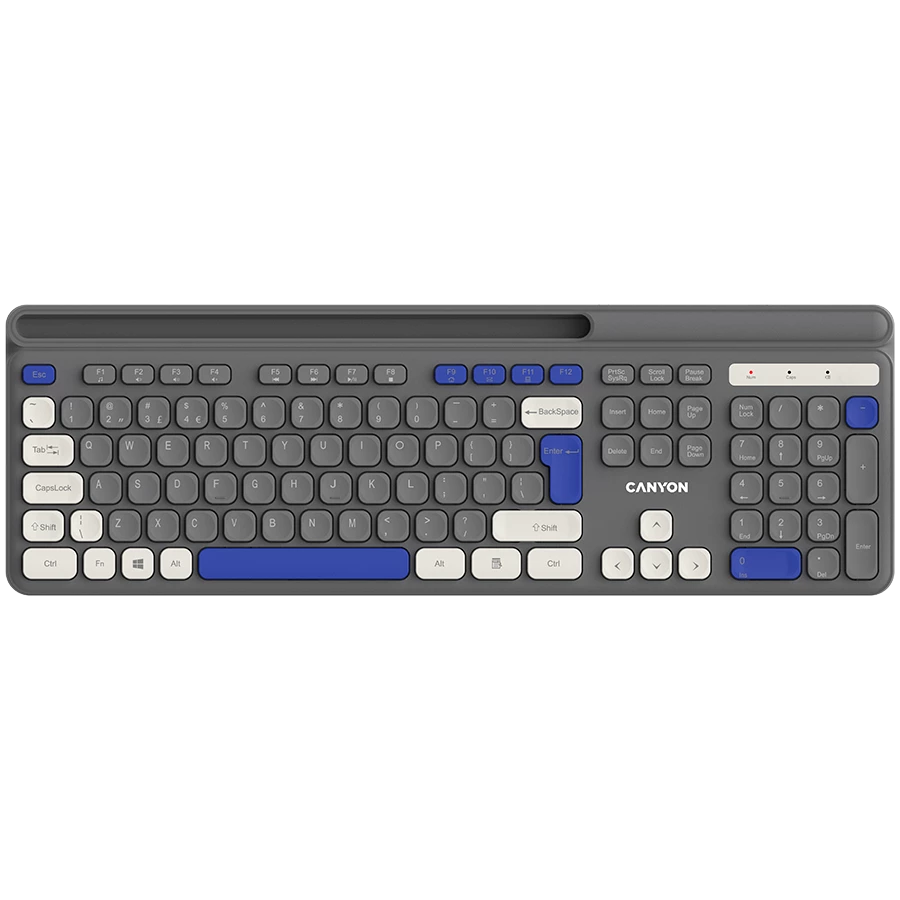 Bezvadu tastatūra CANYON HKB-W03 Pelēka —
