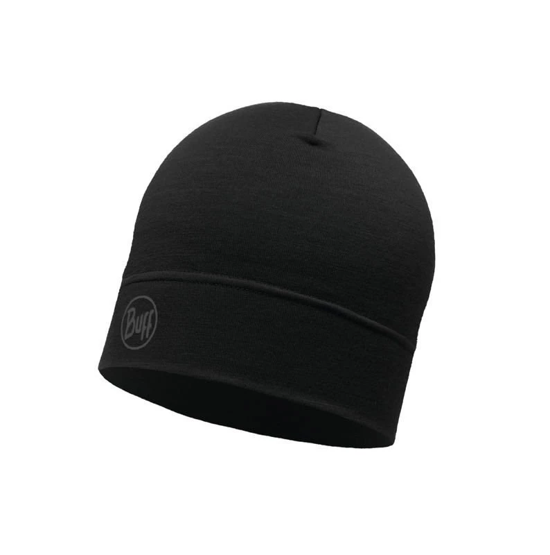 BUFF MERINO LIGHTWEIGHT BEANIE SOLID BLACK