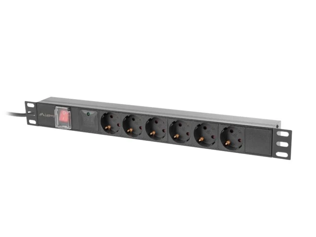 Rack PDU 19 collu LANBERG PDU-06F-0200-IEC-BK