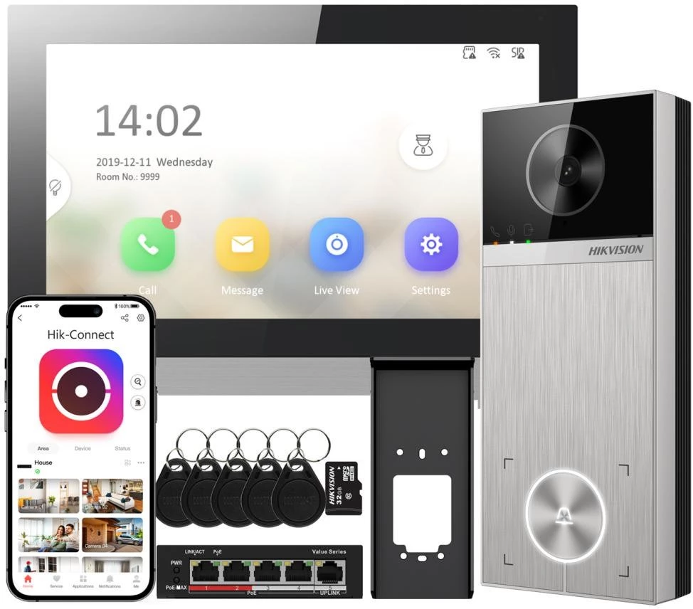 Video durvju telefons Hikvision DS-KIS613-S 7