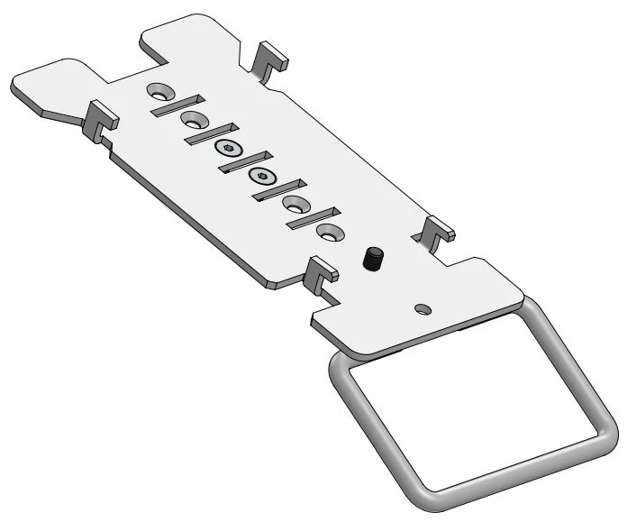 Keyhole Plate CHE072-02 stiprinājuma plāksne Banksys