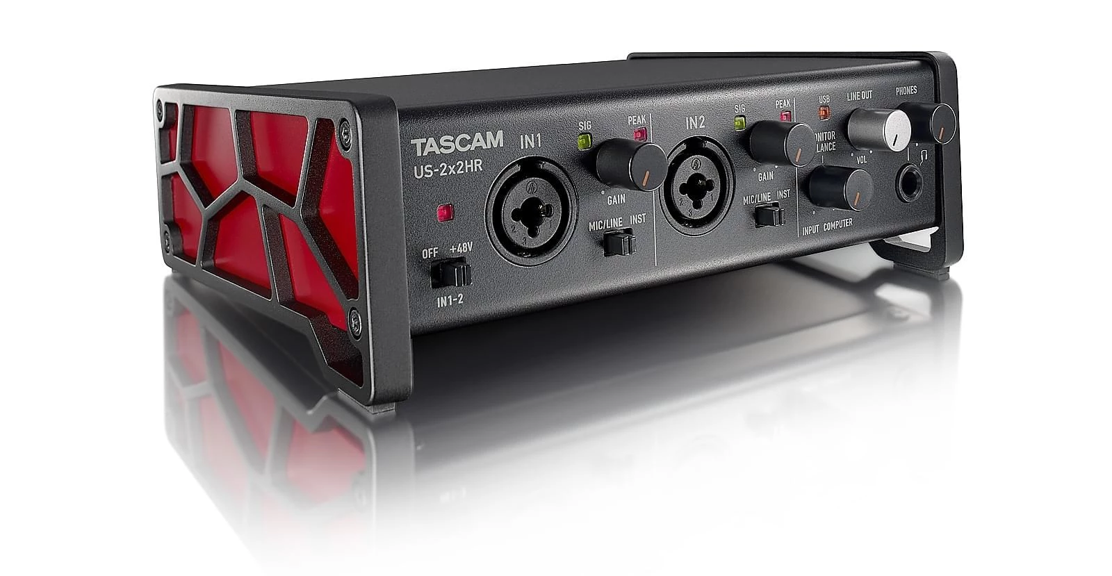 Audio interfeiss Tascam US-2X2HR, 2 x