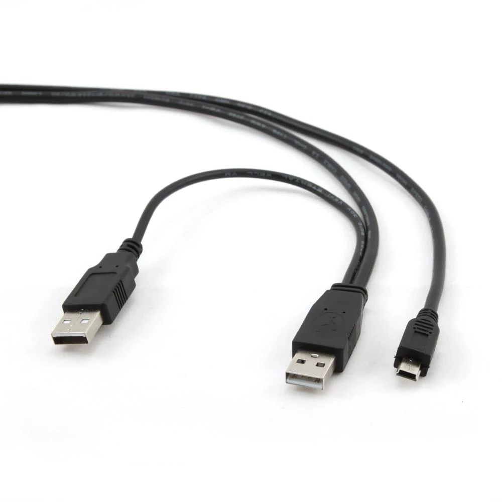 Kabelis USB2 Dual AM-MINI 0.9M/MELNS