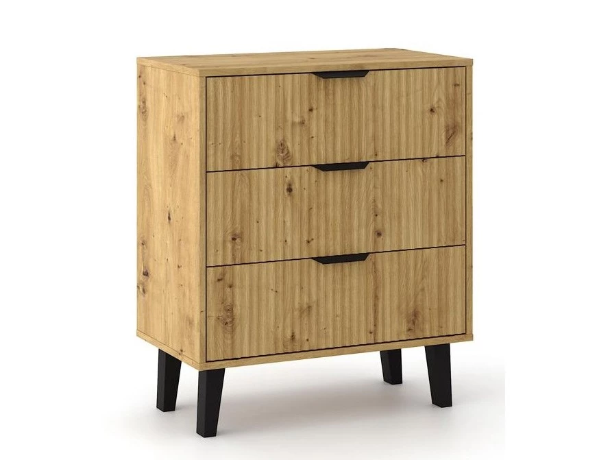 SCANDI 3S plāns ozols ARTISAN kumode