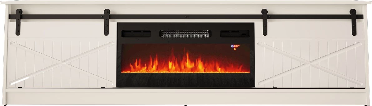 TV skapis ar elektrisko kamīnu Cama