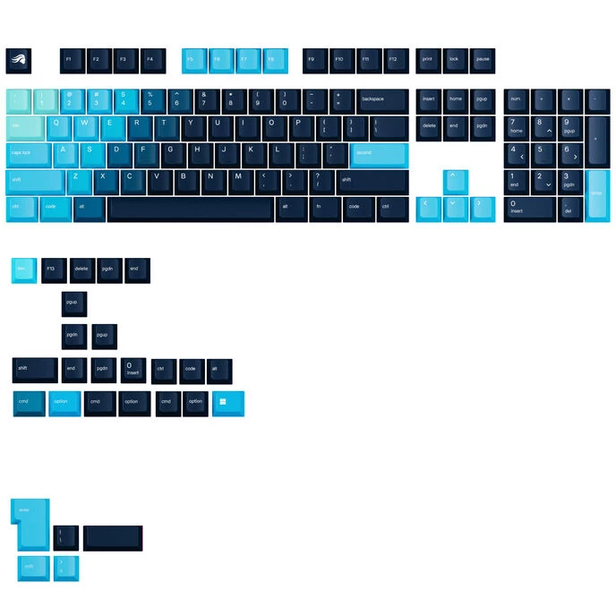 Keycaps GLORIOUS GPBT Gradient Celestial Ice