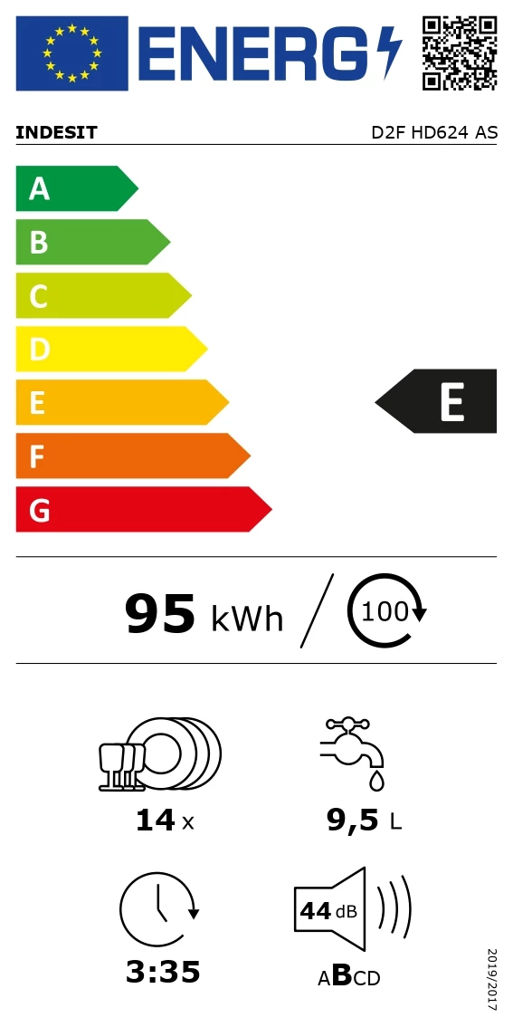 Indesit D2F HD624 AS trauku mazgājamā