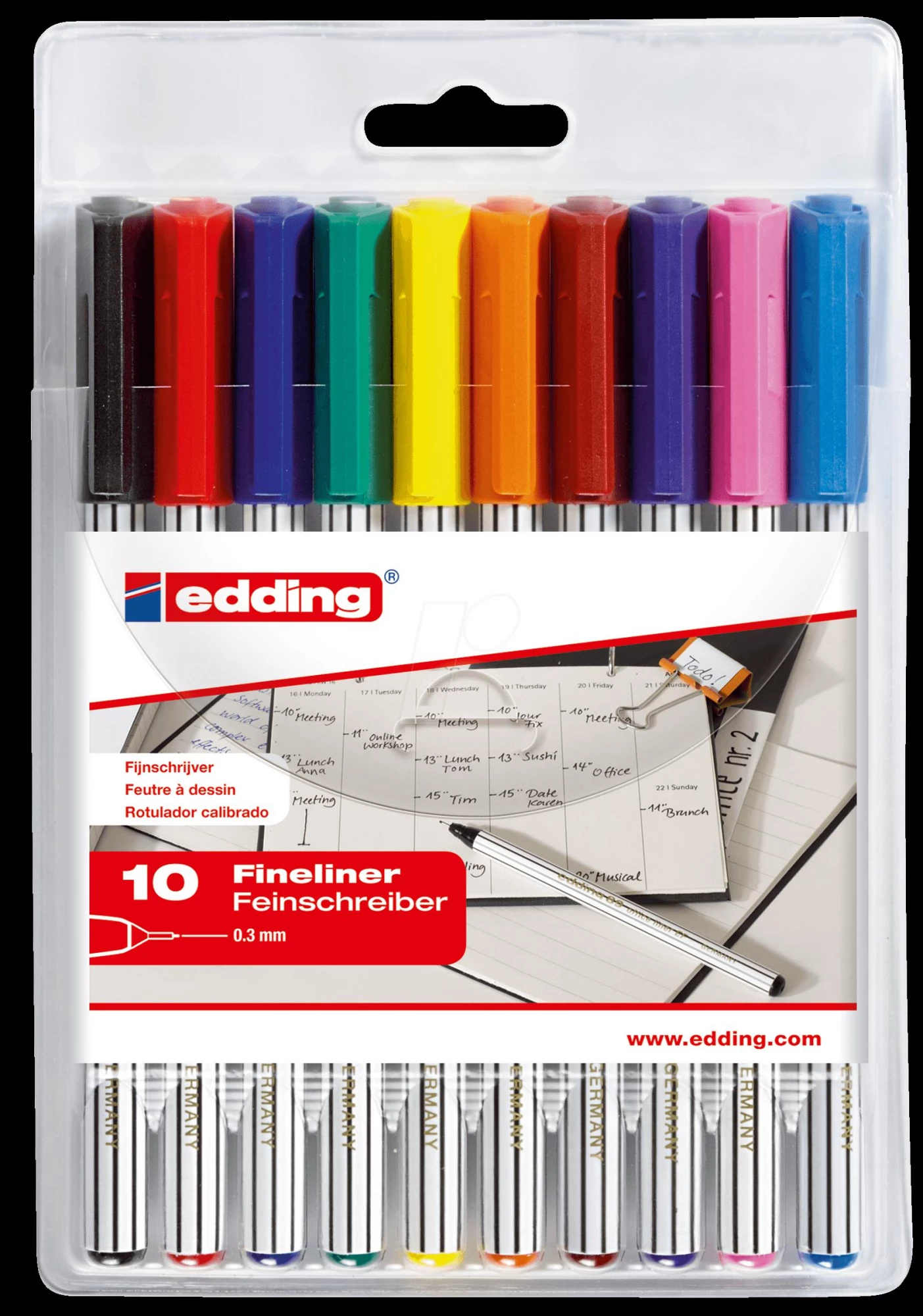 Finelaineru pildspalvu komplekts Edding 4-89-10 —