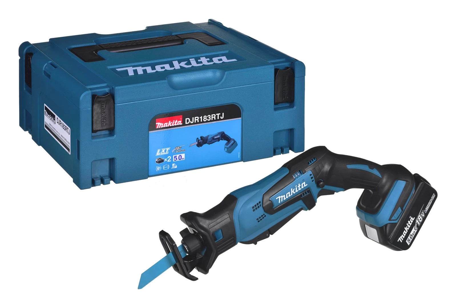 Metāla zāģis Makita DJR183RTJ Melns, Zils