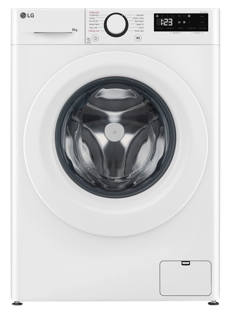 LG F2WR508SWW priekšējās ielādes veļas mašīna