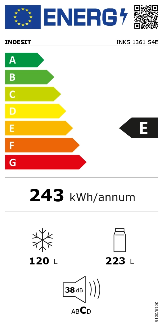 Ledusskapis INDESIT INKS 1361 S4E 343
