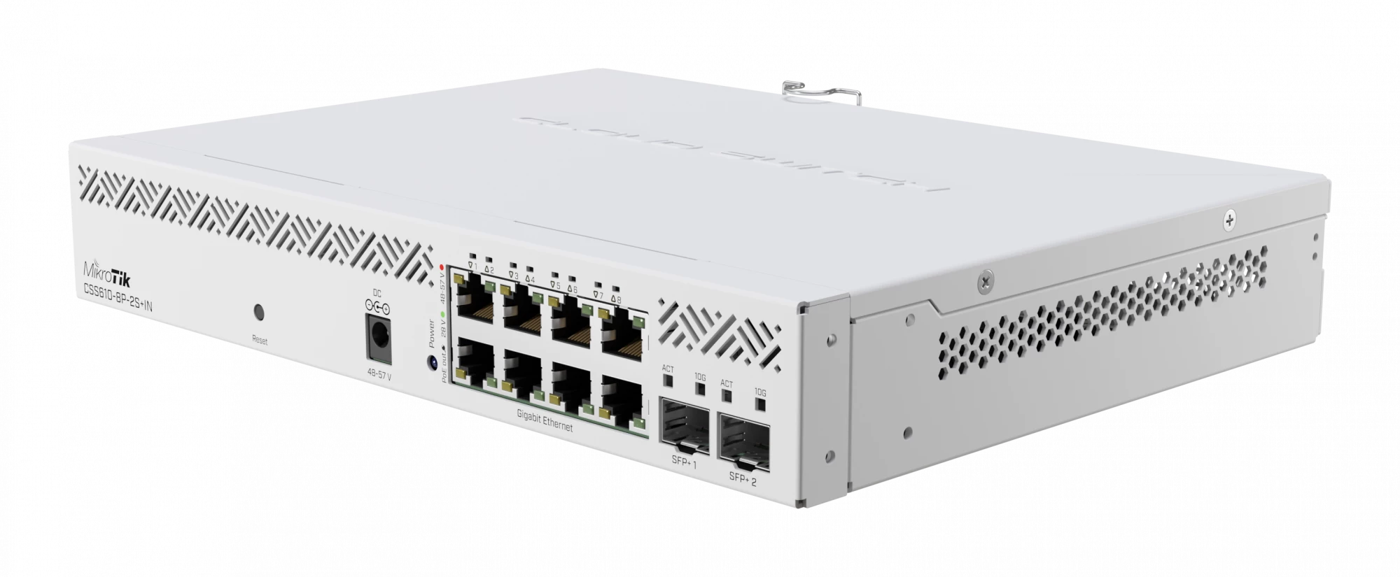 Mikrotik CSS610-8P-2S+IN pārvaldāms slēdzis 8 porti