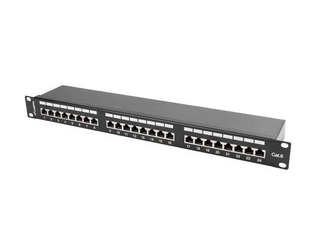 Patch panel 1U LANBERG PPS6-1024-B, 24-portu