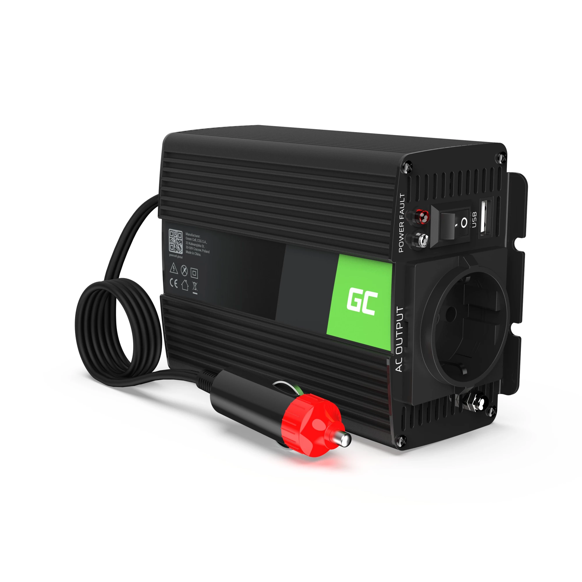 GREEN CELL Autoinvertors 12V uz 230V