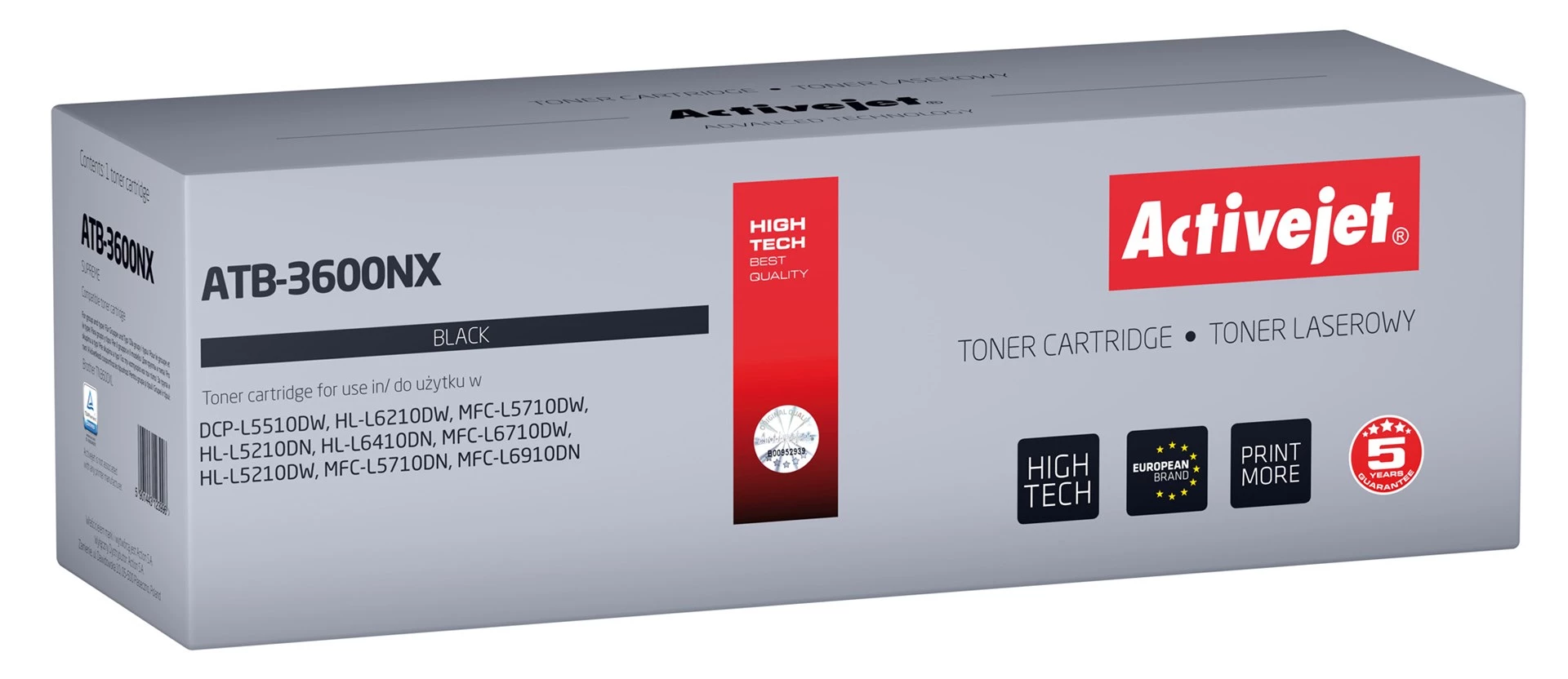 Tonera kasetne ActiveJet ATB-3600NX Brother saderīga