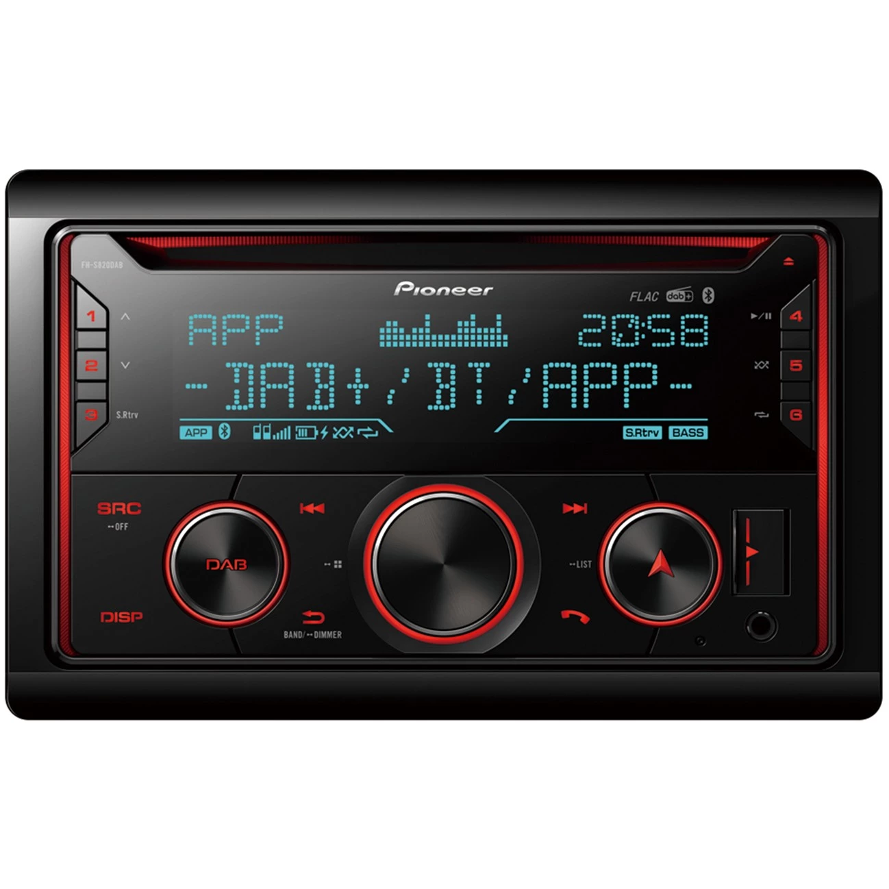Auto radio Pioneer FH-S820DAB Melns 200