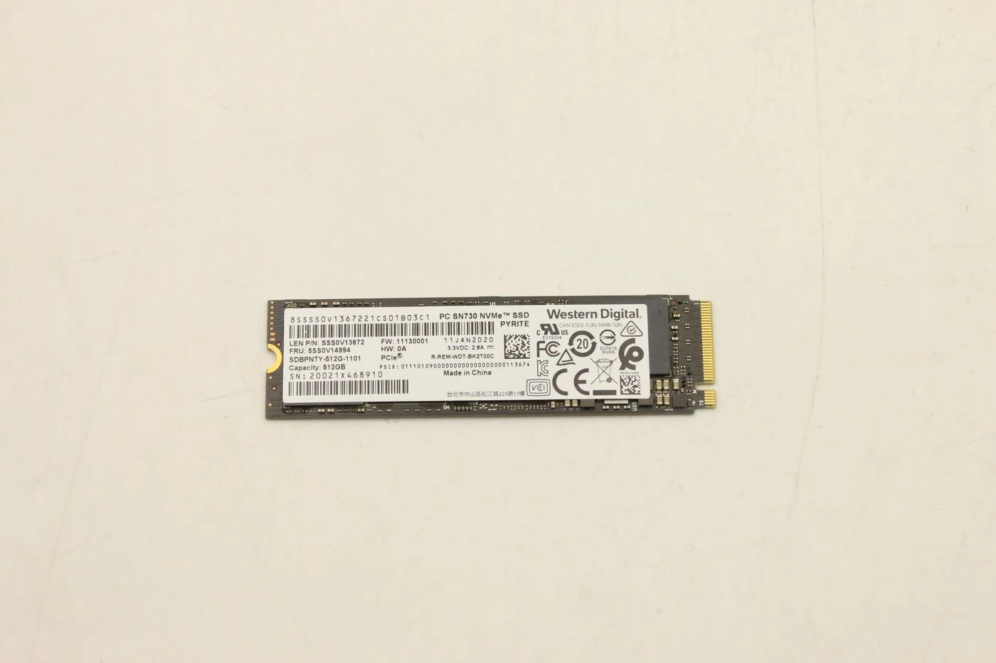 Lenovo Western Digital SN730 512GB SDBPNTY-512G