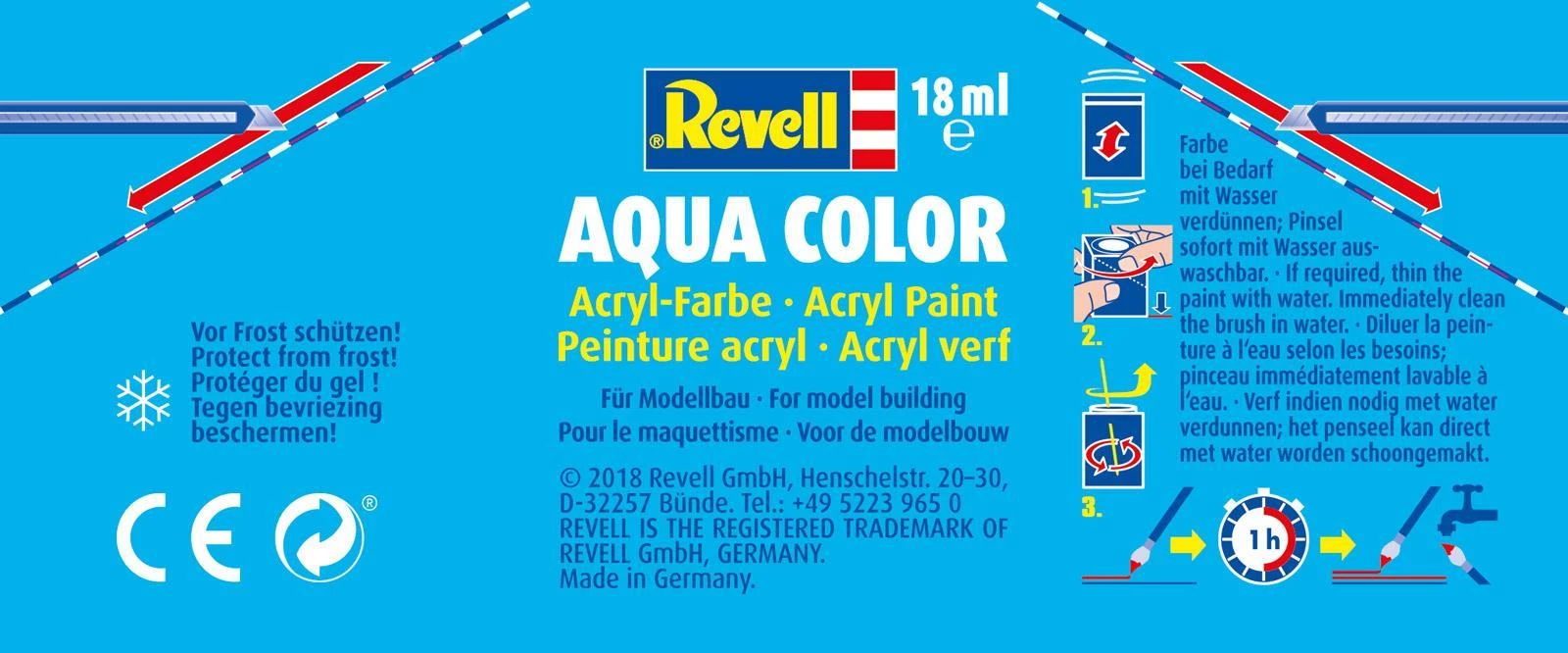 Revell 36106 Aqua-Colour Teer-Melna (matēta) Krāsas