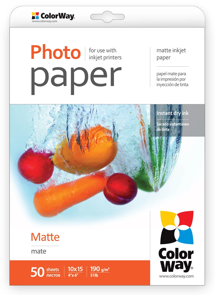 Matēta fotopapīra 190 g/m² 10x15 (50