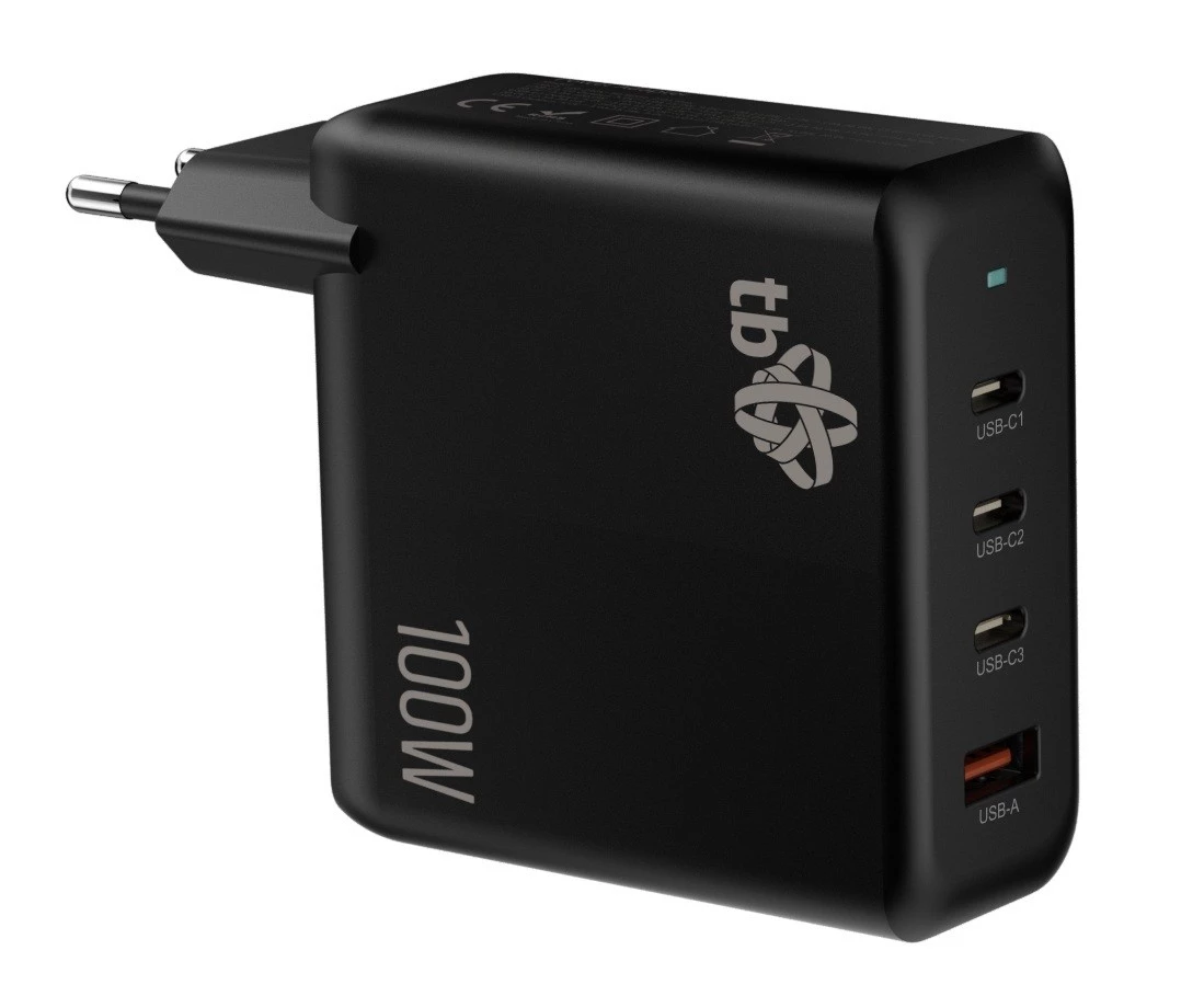 3x USB-C + USB-A sienas lādētājs