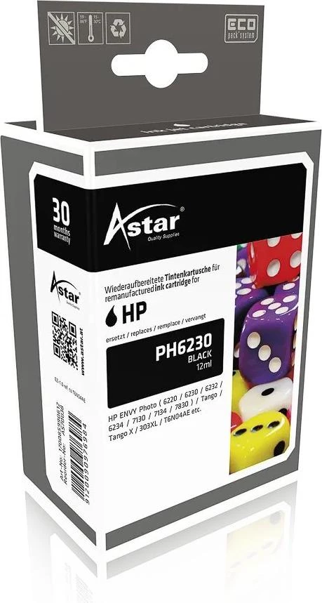 ASTAR AS70038 HP PH6230 TINTE BLK
