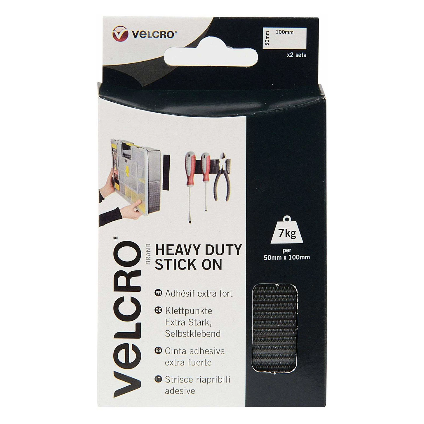 VELCRO Klettstreifen Extra Stark Selbstklebend, Haken