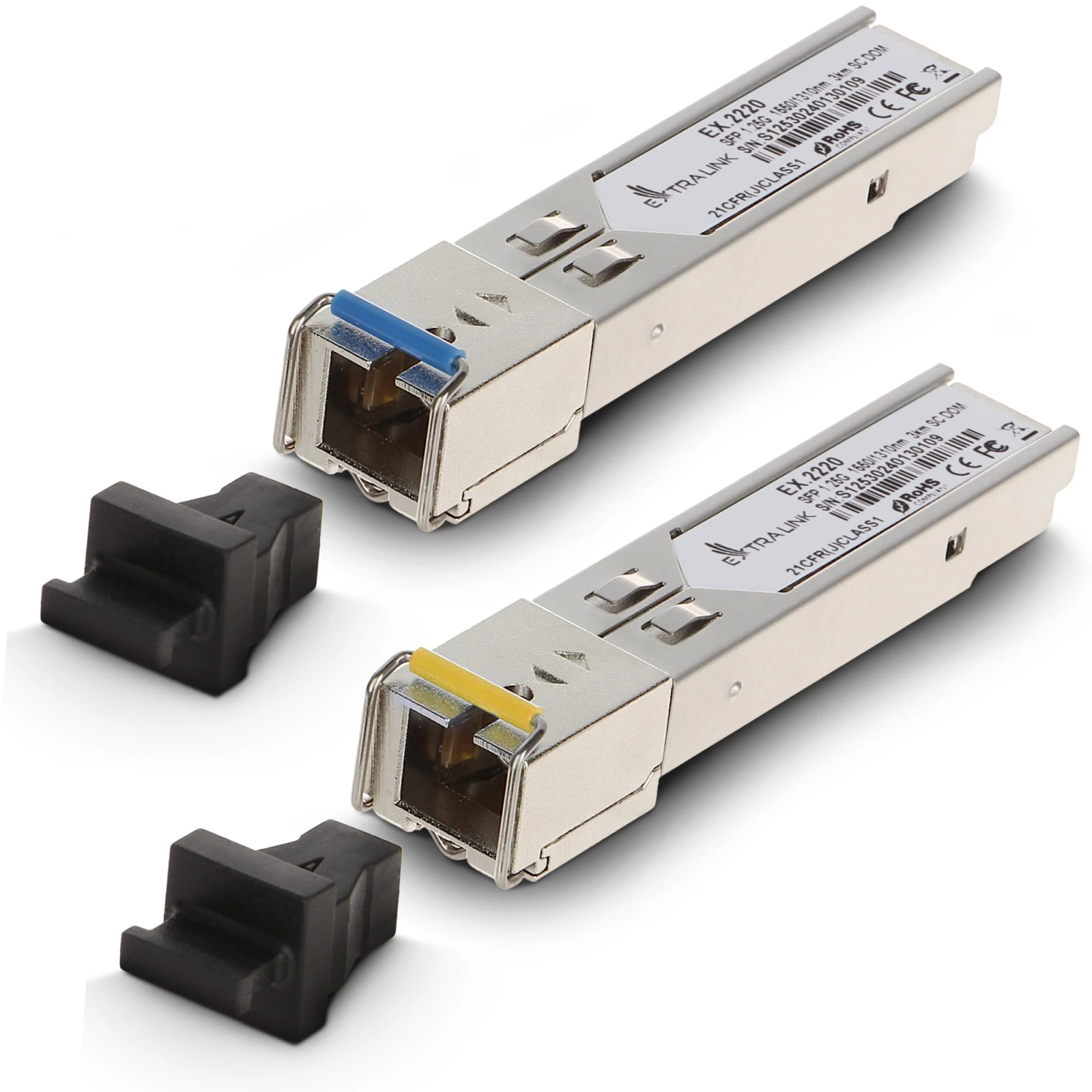 Extralink SFP WDM šķiedru pārsūtītāju pāris