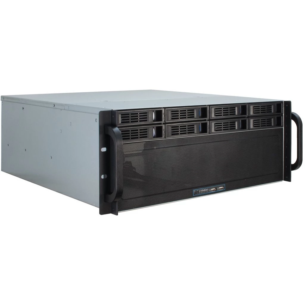 Servera korpuss Inter-Tech 4U-4408 Rack Melns