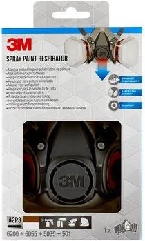 3M 6002PRO atkārtoti lietojams respirators FFP3