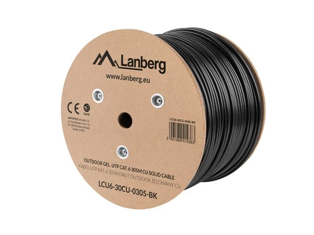 Lanberg LCU6-30CU-0305-BK tīkla kabelis 305 m
