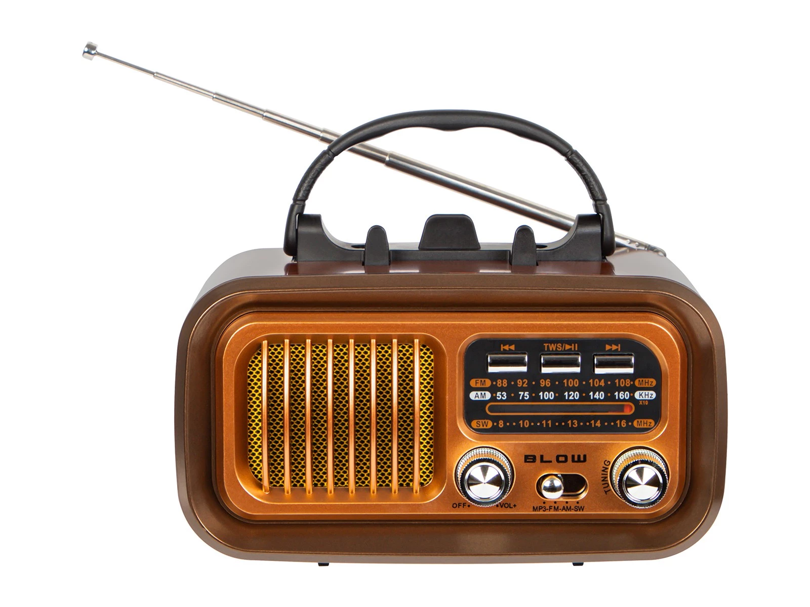 Pārnēsājams analogs AM/FM radio RA16 ar