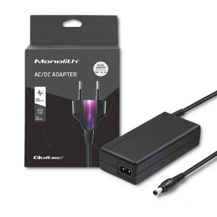QOLTEC Desktop barošanas bloks 36W, 12V