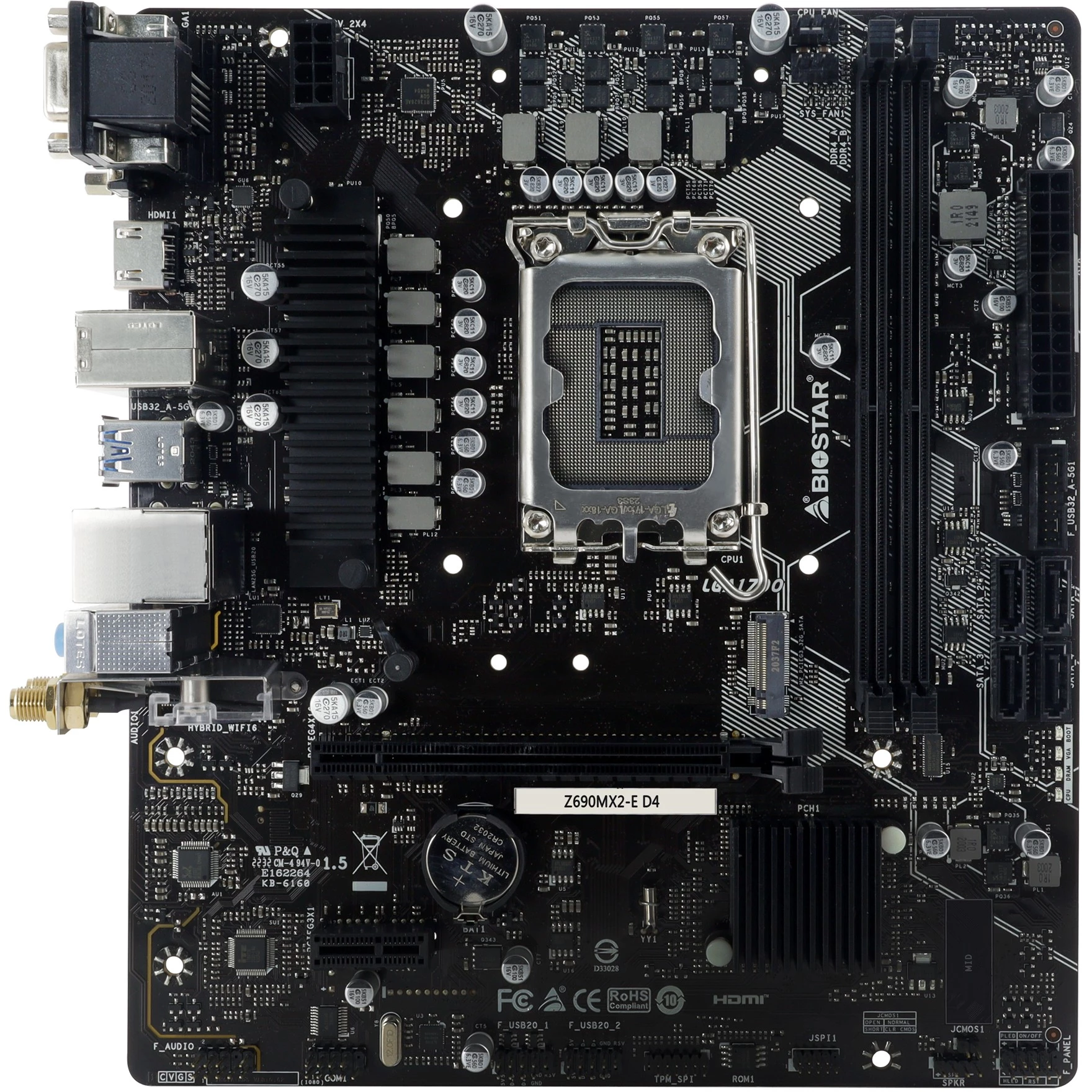 Mātesplate BIOSTAR Z690MX2-E D4 micro ATX