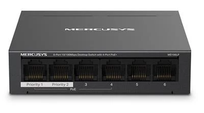 Mercusys 6-Portu 10/100Mbps Galda slēdzis ar