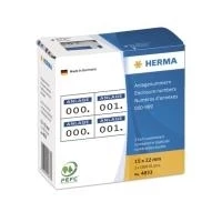 Pašlīmējošās uzlīmes HERMA korpusu numuriem 15x22