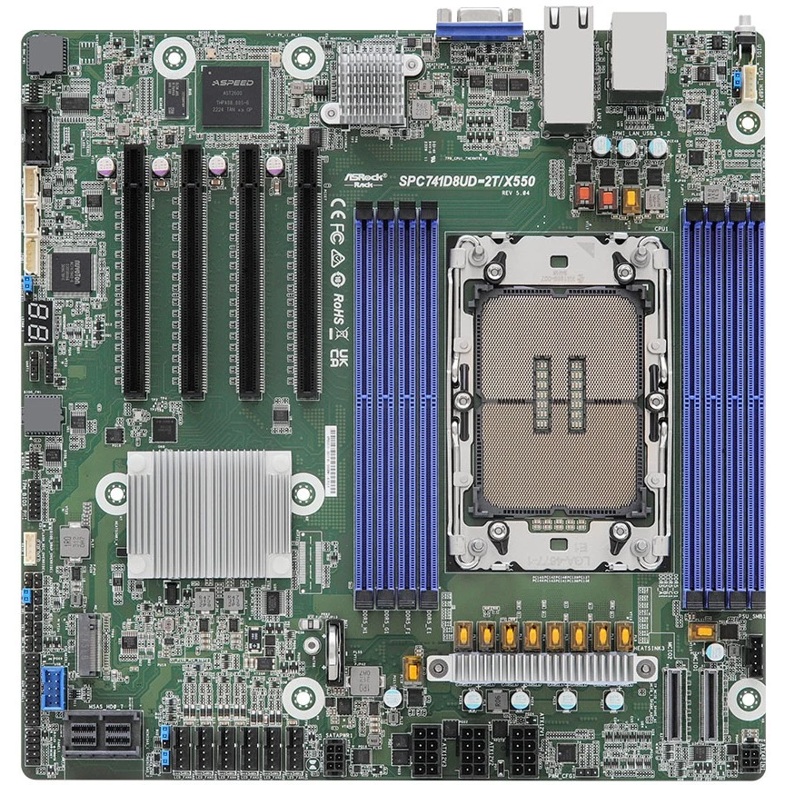 Mātesplate ASRock Rack SPC741D8UD-2T/X550 - Deep