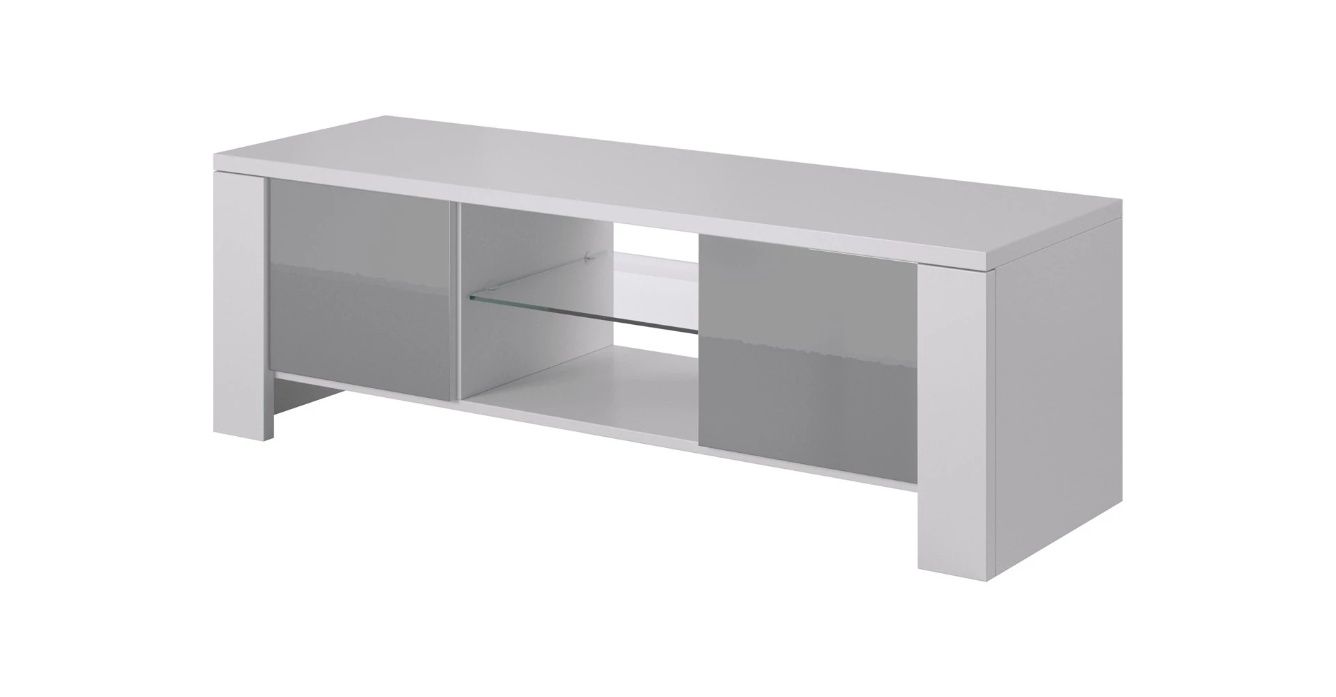 Cama TV statīvs WEST 42/130/42 balts/pelēks